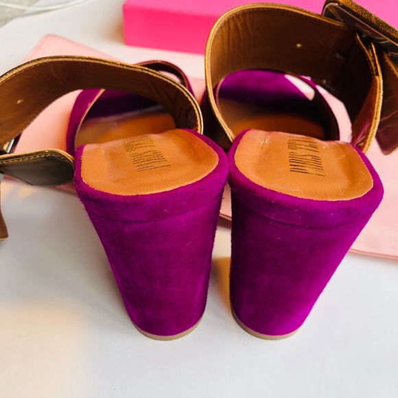 Paris Texas Buckle Heeled Slides - Picture 5 of 8